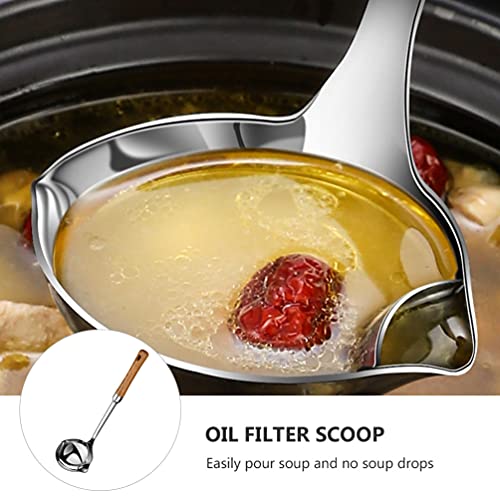 DOITOOL Colher de óleo Hot Pot para molho, separador de gordura alimentar, escumador, colher de gord
