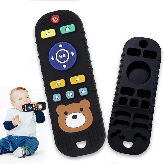 RESHMA Remote Teether for Baby, Remote Teether for 3+ Months and 6 to 12 Months Baby, Helps Biting Skills Development, Colour & Shape Recognition, Teething Toys for Babies and Toddlers (Multicolor)-image-3