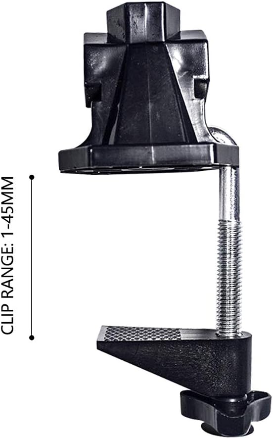 1Pc Black Bracket Clamp Accessories Holder Fit for Mic Clamps Fixed Metal Desk Lamp Clip Fittings Screw Camera Flash Mount Clamp Bracket Monitor Magic Socket Arm Clamp Desk Lamps image 2