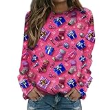 Ce Pull de Noël Femme en polyester est chaud et confortable, un choix parfait pour la période des fêtes.
