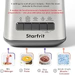 Starfrit 1.5L Blender - 450W with Stainless Steel Blades - 2 Speeds & Pulse Mode - Graduated Glass Pitcher - Non-Slip Feet