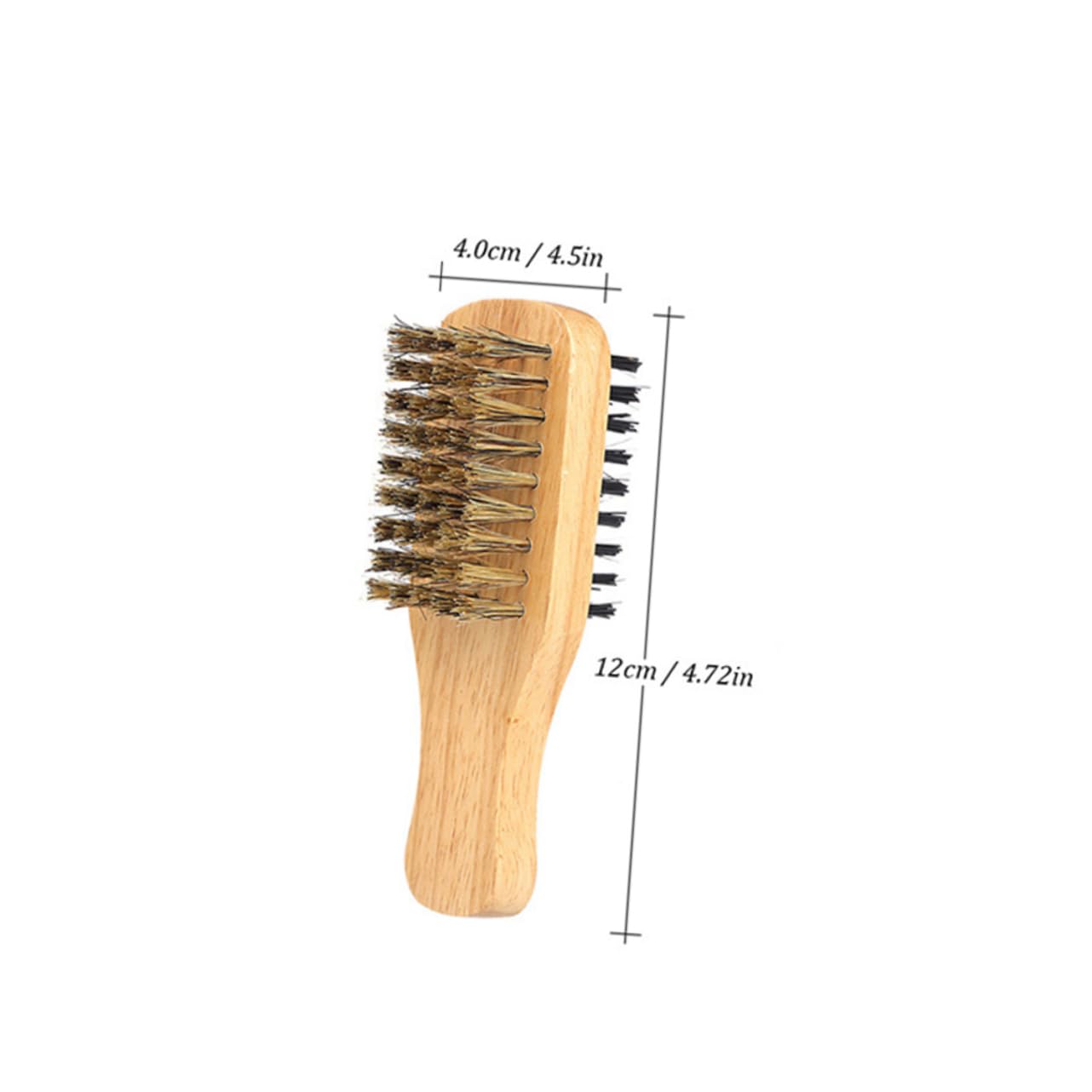 Mikinona Men's Beard Brush Double Sided Bristle Beard Styling Tool Portable Accessory for Precision Styling Present for Bearded Men