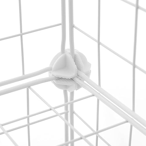 Miniatura 4 de Litoexpe 36 conectores de plástico de cubo de alambre para almacenamiento de cubos, organizador modular de armario blanco y unidad de estantería de