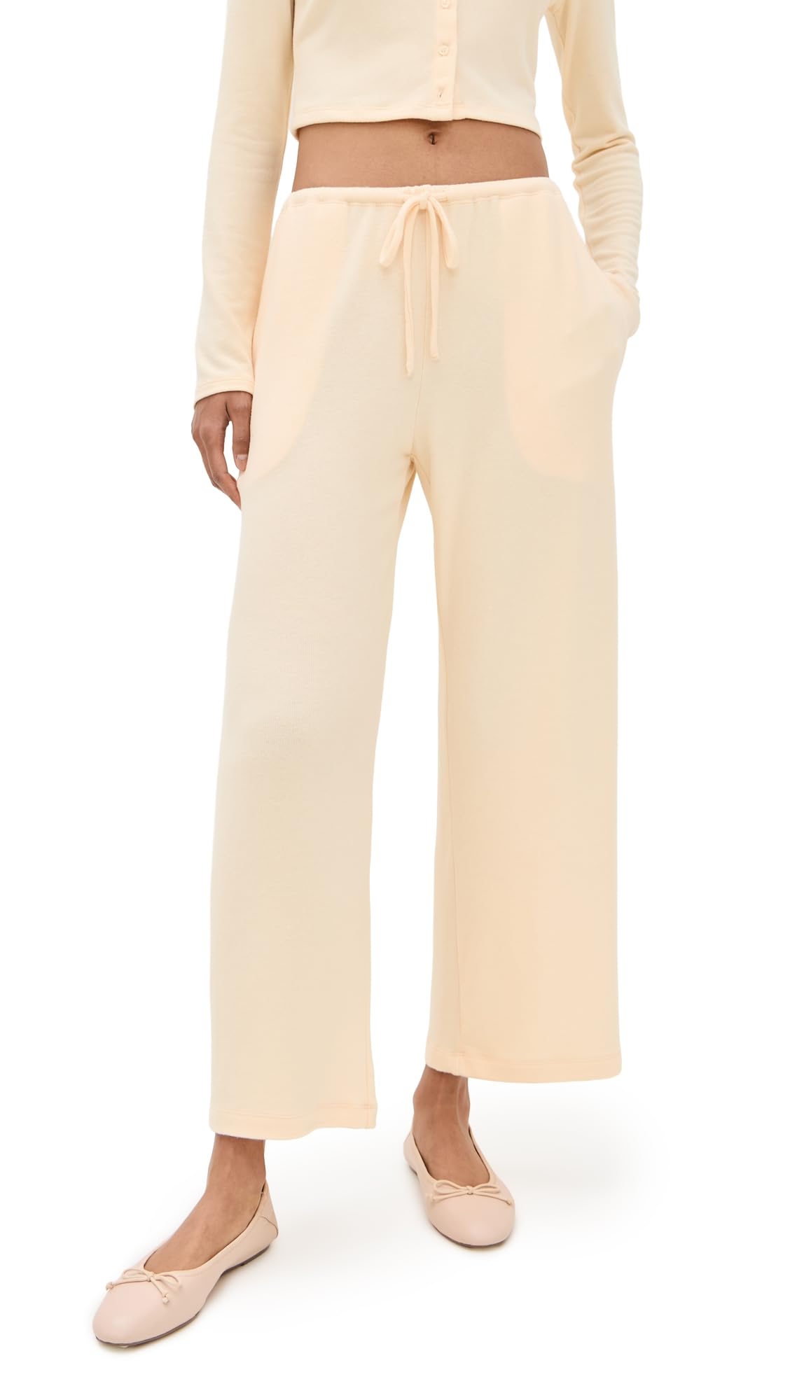 Leset Womens Lauren Crop Drawstring Pants
