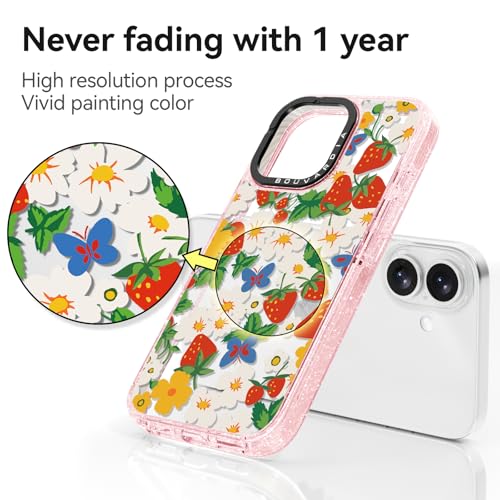Coque iPhone 16 antichoc 2m Rosarnnah rigide et résistante aux chutes