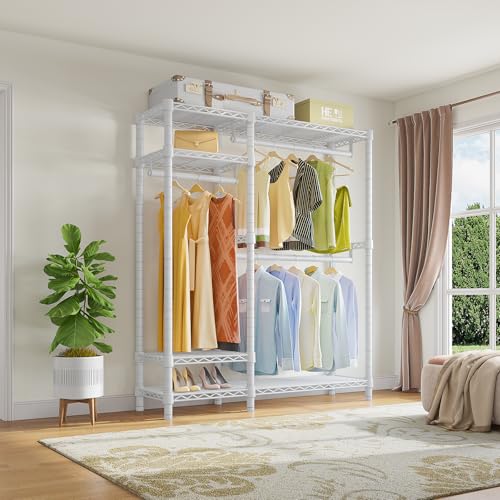 Image of VIPEK V2 Heavy Duty Clothes Rack, Metal Closet Rack Organizer, White