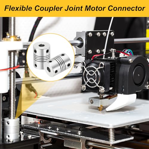 QUARKZMAN 4 Stück Flexible Kupplungen 5mm Bis 5mm Aluminiumlegierung Verbindungsstück Flexible Wellenkupplungen Motorkupplung Für 3D Drucker CNC Maschine Motor Encoder D15 X L20mm