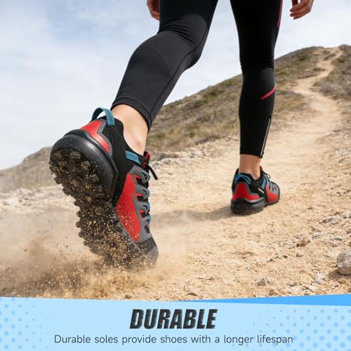 Image of Men's Waterproof Trail Running Shoes Wide Hiking Walking Sneakers
