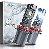 TECHMAX 9007 LED Headlight Bulb,Small Design 60W 10000Lm 6500K Xenon White ZES Chips Extremely Bright HB5 Conversion Kit of 2