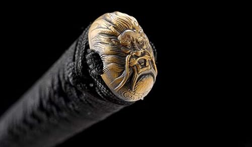 Miniatura 4 de 47 "Naginata Clay Templado T1095 Hoja de Acero de Alto Carbono Dragón Espada Samurái Japonés Maquinilla de Afeitar Hoja de Espiga Completa Afilada