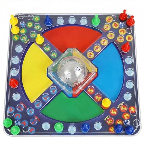 Frustration Board Game Race To Base Board Game For Kids & Family Pop A Dice Classic Trouble Game 2-4 Players Racing Chasing Party Fun Children Interactive Strategy Toy For Boys Girls