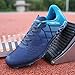 Ifrich Mens Womens Boys Girls Spikes Athletics Racing Running Shoes Track and Field Sneaker Dark Blue