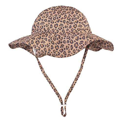 Hudson Baby Unisex Baby Sun Protection Hat, Brown Leopard, 0-6 Months #TOP12