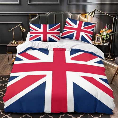 Parure de lit Union Jack housse de couette 140x200 imprimé 3D