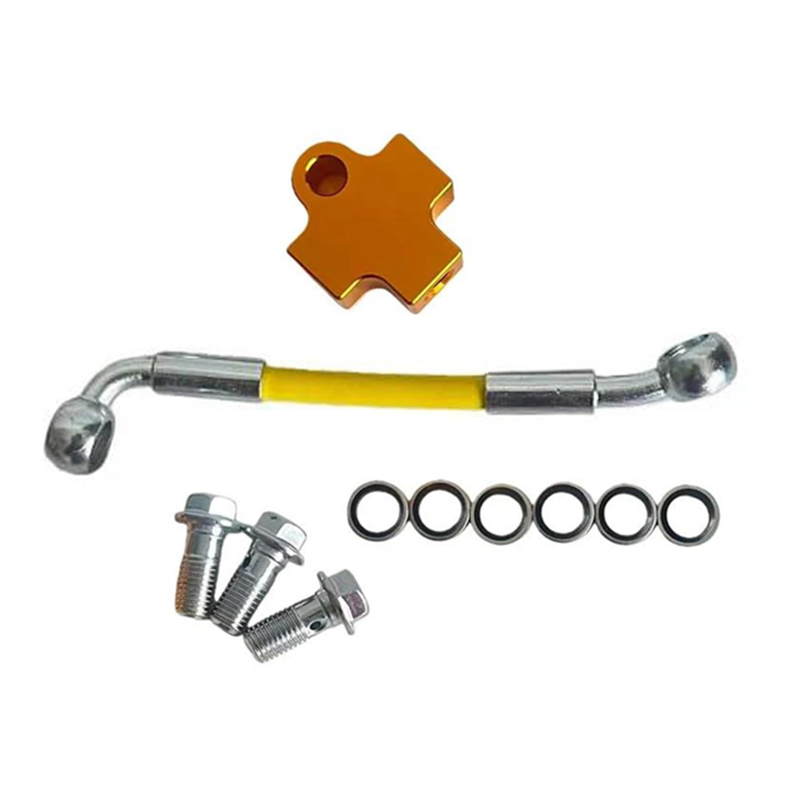 Motorbike Brake Line M10X1.25 Motorcycle Accessories Hydraulic Clutch Brake Line 3 Way Adapter Connector Oil Hose 10cm-500cm AN3 28°-90°(120cm)