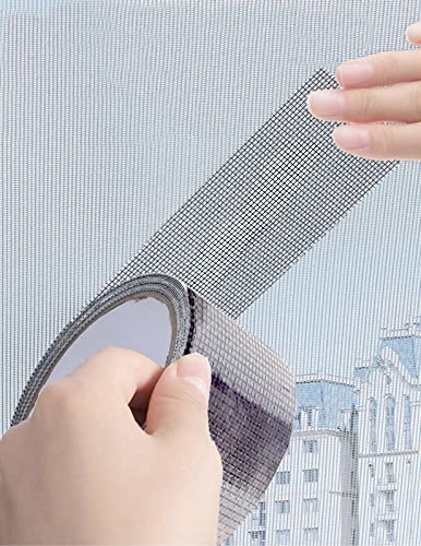 Mellroom Window Screen Repair Kit Tape, Grey Adhesive Waterproof Fiberglass Mesh Patch Covering 2 Inches X 80 Inches Wire Mesh For Screen Window And Screen Door Tears Holes #TOP4