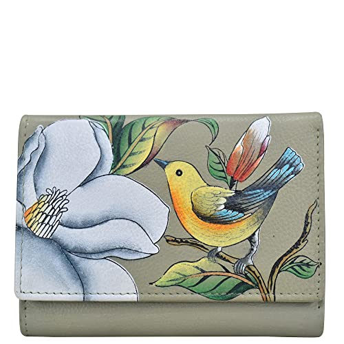 Anna by Anuschka Hand Painted Women’s Leather Ladies Three Fold Wallet - Main Image