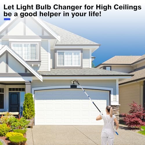 Puzau 18Ft Light Bulb Pole Changer For High Ceilings,3-12Ft Light Bulb Changing Pole With 2 Baskets And Suction Cup,Light Bulb Remover Tool High Ceiling Fit For High Ceilings Lightbulb Removal Changing thumb #5