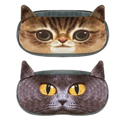 Image of Wrapables Dog /Cat Face Zippered Pencil Case (Set of 2)