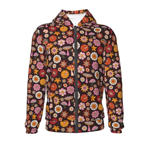 70s Groovy Hippie Retro Kids Pullover Hoodies Boys Zip Up Sweatshirts Girls Athletic Clothes with Pocket2