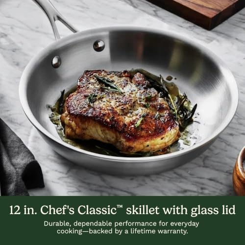 Cuisinart 12 Inch Skillet with Glass Cover, Chef's Classic Collection, 722-30G - image 9