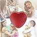 1 Pack, Inventiv 60 Second Voice Sound Recorder Module for Plush Toy, Stuffed Teddy Bear Animal Recordable Heart, Record Custom Messages (Red)