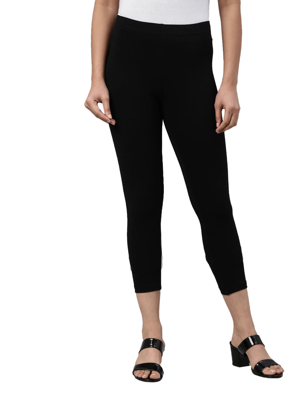 Women Soft Cotton Stretch Cropped Leggings