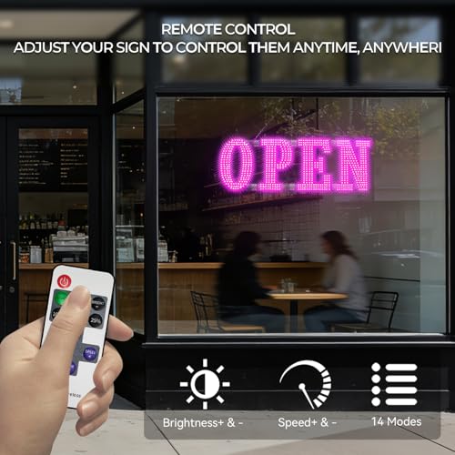 Panneaux ouverts à DEL grands formats pour vitrine magasin - 2