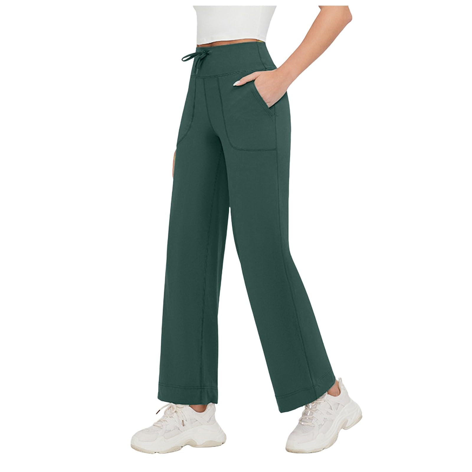 Yogahose Damen Lang - Damen-Leggings für Yoga Fitness Atmungsaktive Trainingshose mit hohem sportliche Aktivitäten