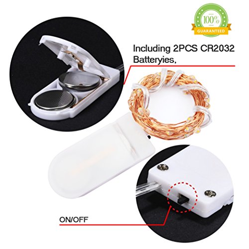 Oakhaomie 6 pack led fairy lights battery operated starry string lights waterproof silver wire cr2032 batteries included 9 Oakhaomie 6 pack led fairy lights battery operated starry string lights waterproof silver wire cr2032 batteries included - image 10