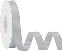 Vista 39 de Cinta de satén rosa polvoriento de doble cara, 3/8 pulgadas x 50 yardas, cintas de poliéster rosa polvoriento para envolver regalos, cinta de tela