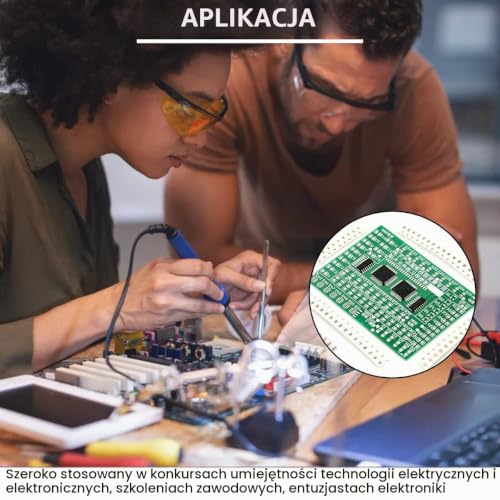 DAOKAI SMD Components Practice Board SMT Components Praktyka spawalnicza Zestaw elektroniczny DIY 77 komponentów SMD 8 kategorii z głośnikami wysokotonowymi, do treningu umiejętności wokacyjnych