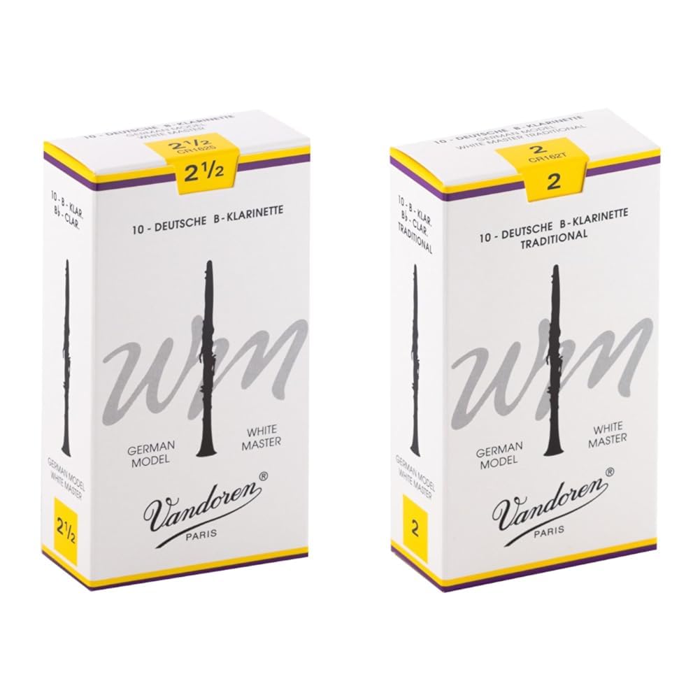Vandoren Blätter B-Klarinette Deutsch 2,5 White Master & Blätter B-Klarinette Deutsch 2,0 White Master Traditional