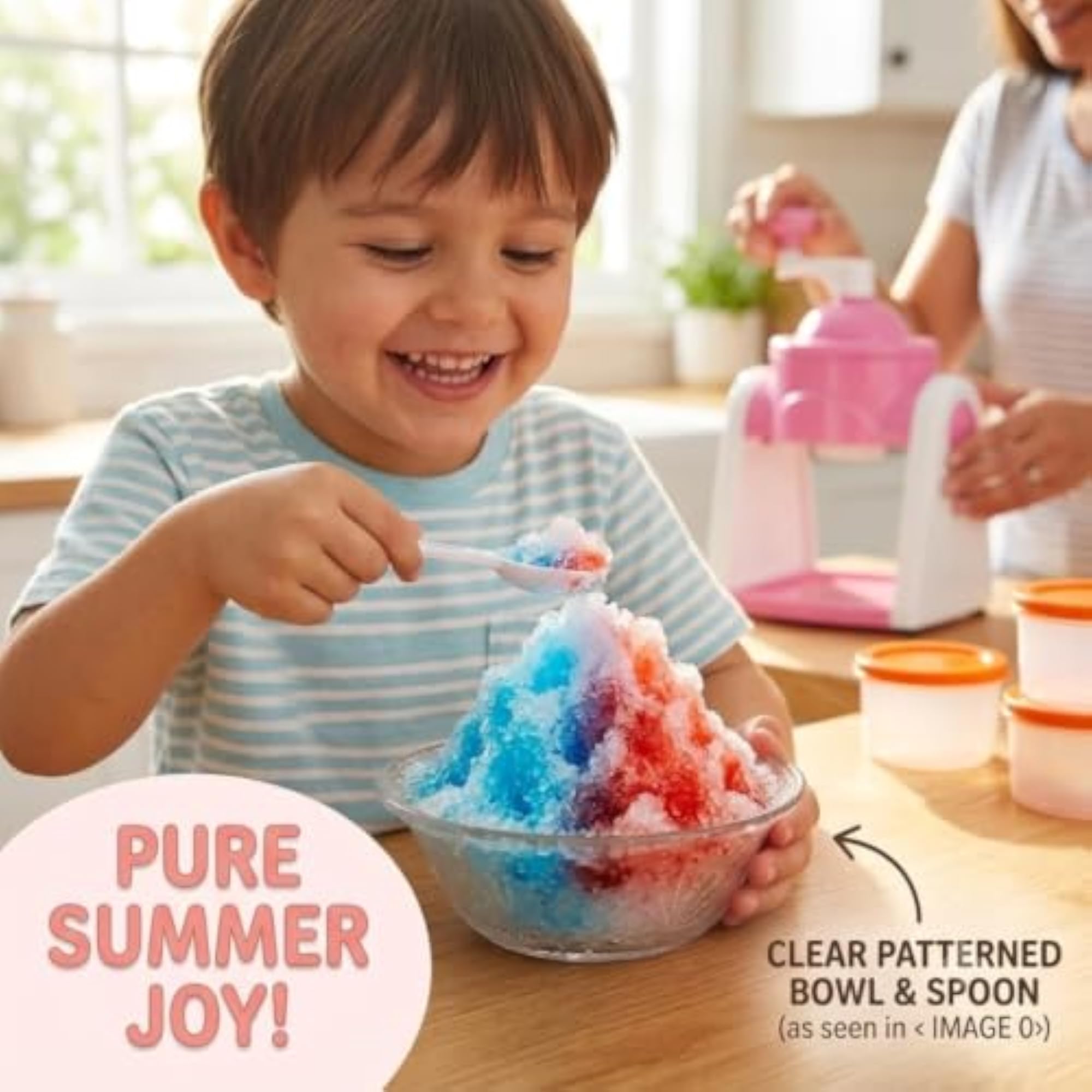 Manual Snow Cone Maker and Ice Shaver Machine