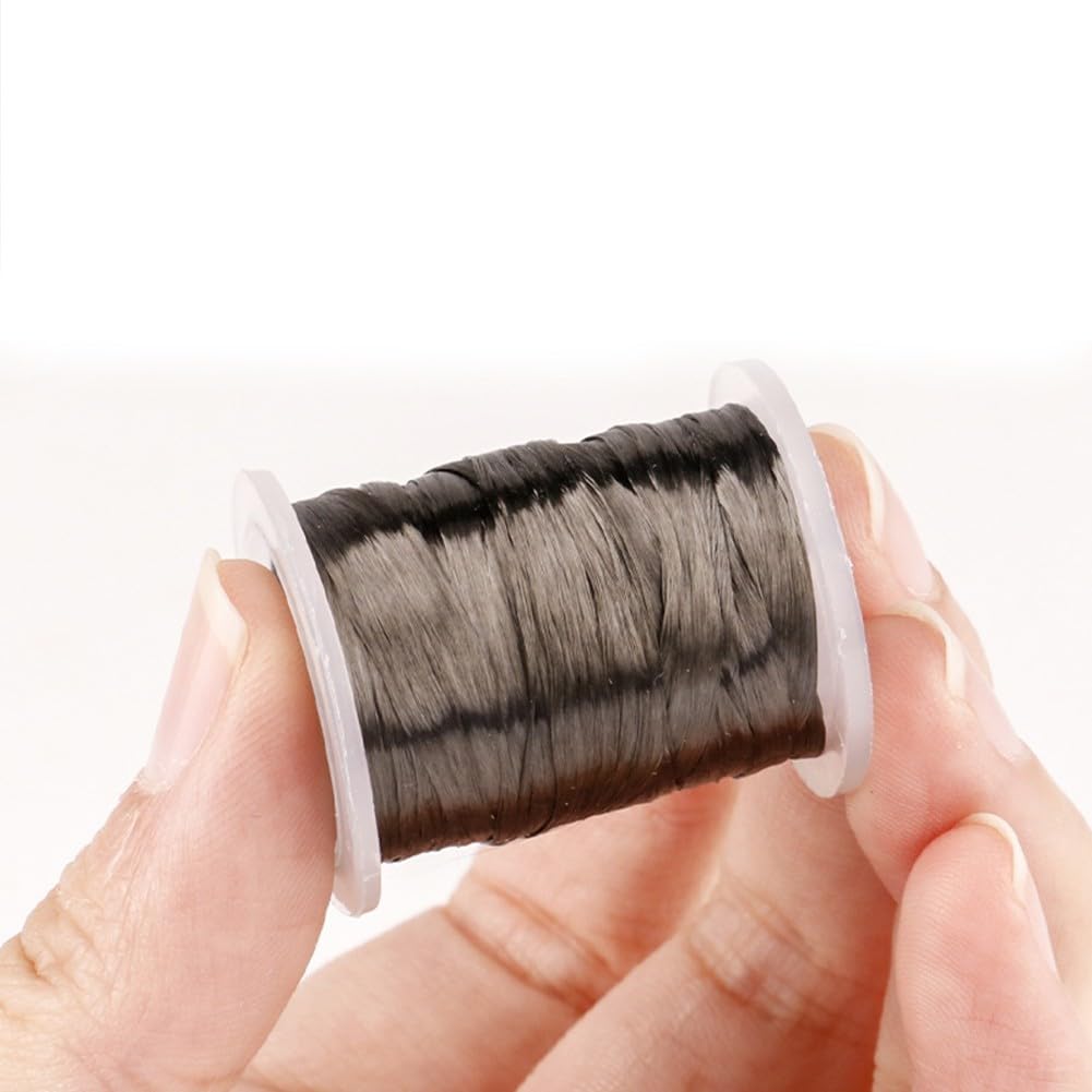 1 fil de construction de canne à pêche de 5 m en fibre de carbone pour fixation d'anneau de guidage et guide de canne à pêche ligne de fixation à œillets adaptée pour la réparation