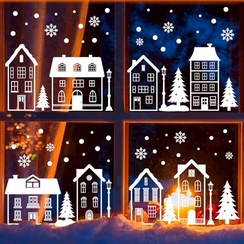 Fensterbilder Weihnachten Weis Häuser, VDSOW Fensterbild...
