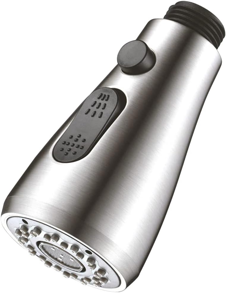 Pull Out Kitchen Faucet Sprayer Replacement Brushed Nickel Pull Down Kitchen Spray Head 2 Function Sprayer Aerated Flow Powerful Spray Nozzle