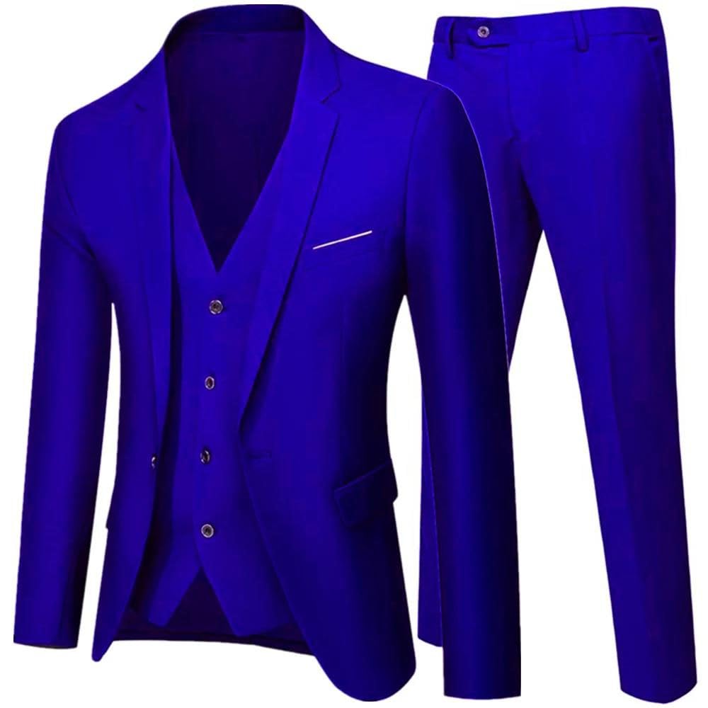 Uomini Matrimonio 3 Pezzi Pantaloni Gilet Grandi Dimensioni Vestito Professionale 3 Pz Set Giacche Pantaloni Gilet Abiti