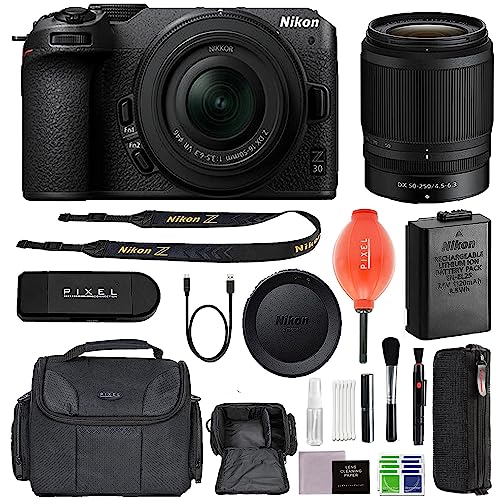 Z30 Mirrorless Camera with 16-50mm and 50-250mm Lenses with Advanced Accessory and Travel Bundle (Included 1-Year Nikon Warranty) | 1743 | Nikon Z30