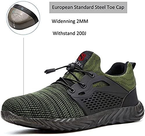 Image of SUADEX Steel Toe Shoes for Men Women Indestructible Steel Toe Sneakers Lightweight Work Safety Shoes Puncture Proof Composite Toe