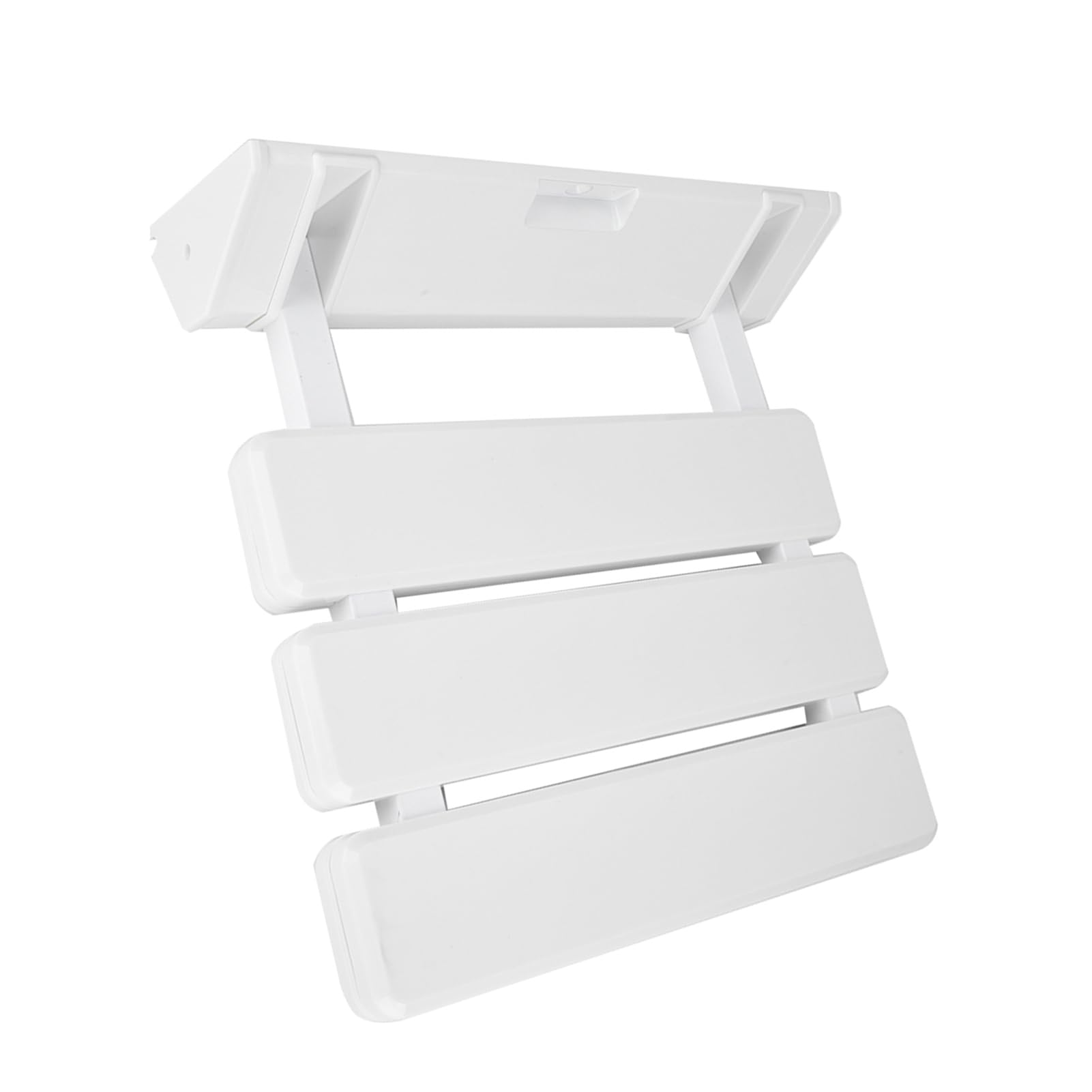 Asiento de Ducha Plegable de Hoja abatible para Montar en la Pared, Banco de baño Plegable, Silla de Ducha montada en la Pared Que Ahorra Espacio, con Estructura de ABS Blanco y