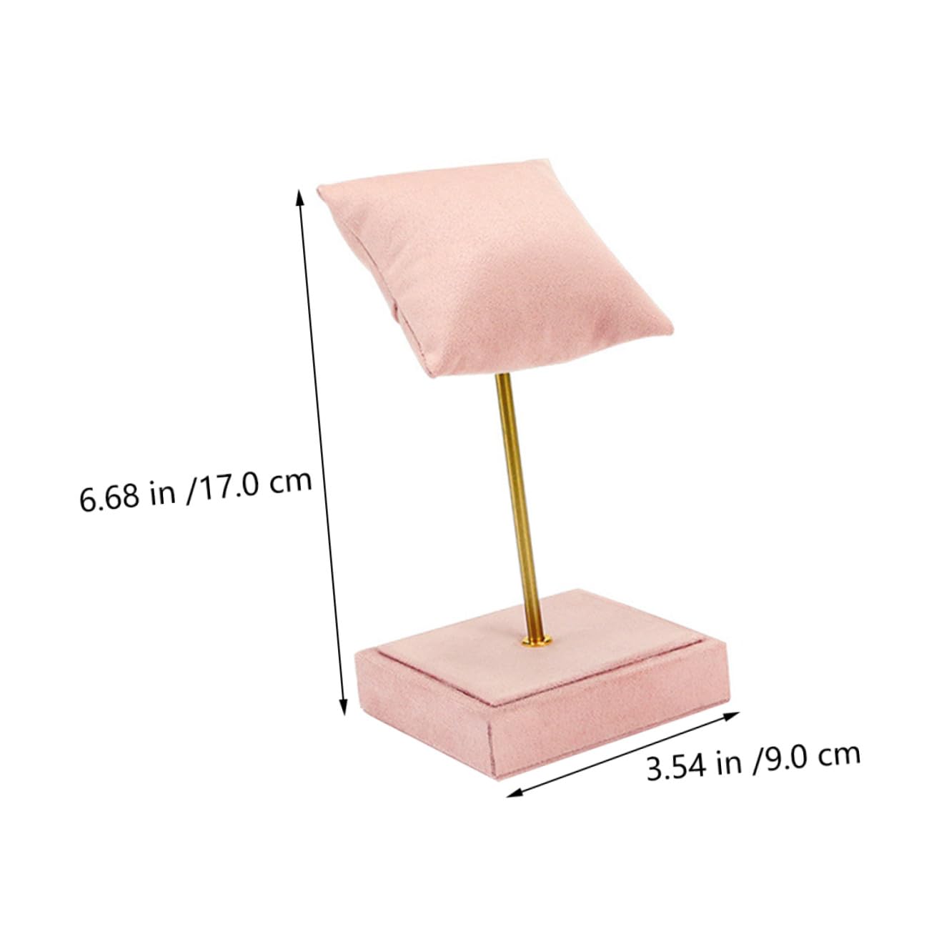 FOMIYES Modischer Uhrenhalter Uhrenständer aus Leder und Titanmetall Rosa | Schmuck und Uhr, Moderne Präsentation, Schützt vor Abrieb, zum Ausstellen und Aufbewahren