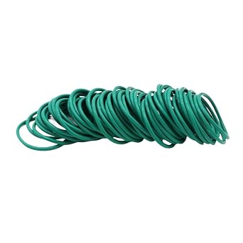 Washers 10Pcs CS 2mm OD 575mm Green FKM Fluorine Rubber O Ring Sealing Gasket Insulation Oil High Temperature Resistance GreenOD 7MM ID 3MM_CS 2.0MM