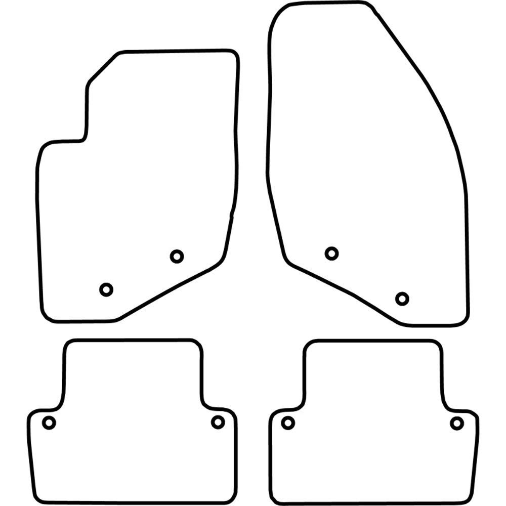 AUTO-STYLE Juego de Alfombrillas de Velur Compatible con Volvo S70/V70/XC70 2001-2008