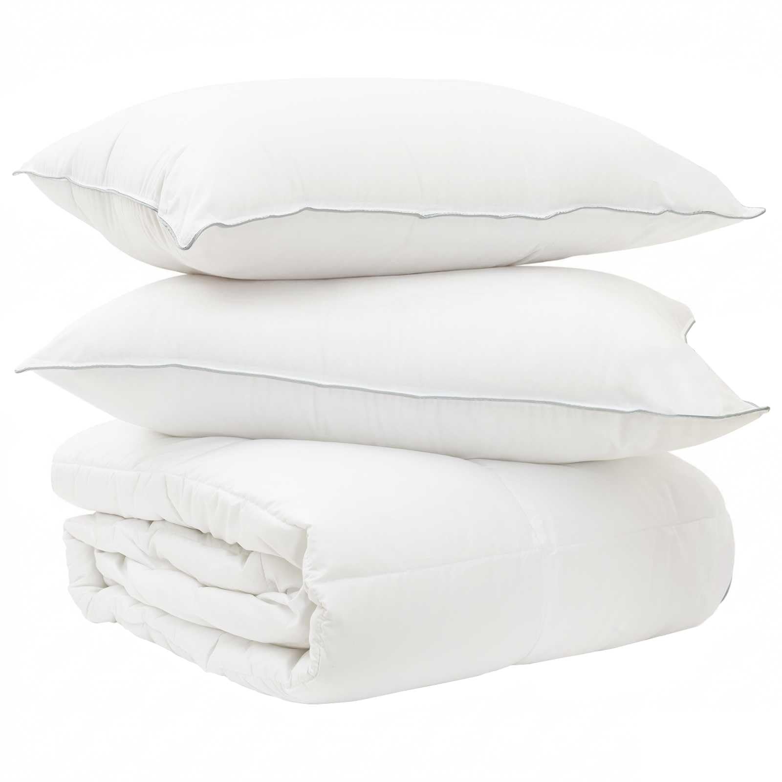 Generico Set di Piumoni Bianco 200 x 220 cm Poliestere, Bamboo,Biancheria,Lenzuola e Coperte,Trapunte e piumini-3432736