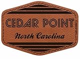Cedar Point North Carolina City Retro Souvenir 2x3 Hexagonal Iron-on Leatherette Patch with Adhesive Single