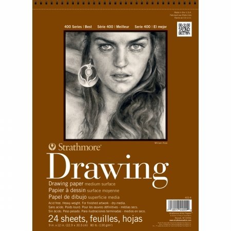 Strathmore Medium Drawing Spiral Paper Pad 9x12-24 Sheets