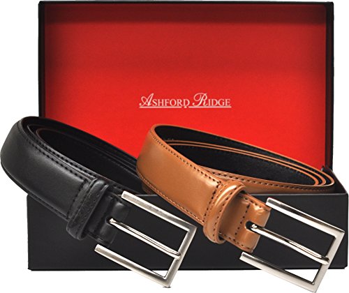 Ashford Ridge 30mm Nero e Marrone cinture in pelle...