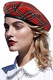 WETOO Women Beret Hat PU Leather Beret French Black Beret Artist Beret Cap