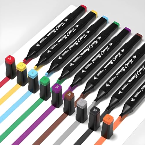 Conjunto de Marcadores de Álcool, Marcadores de Ponta Dupla Crianças, Adultos, Marcadores de Esboço